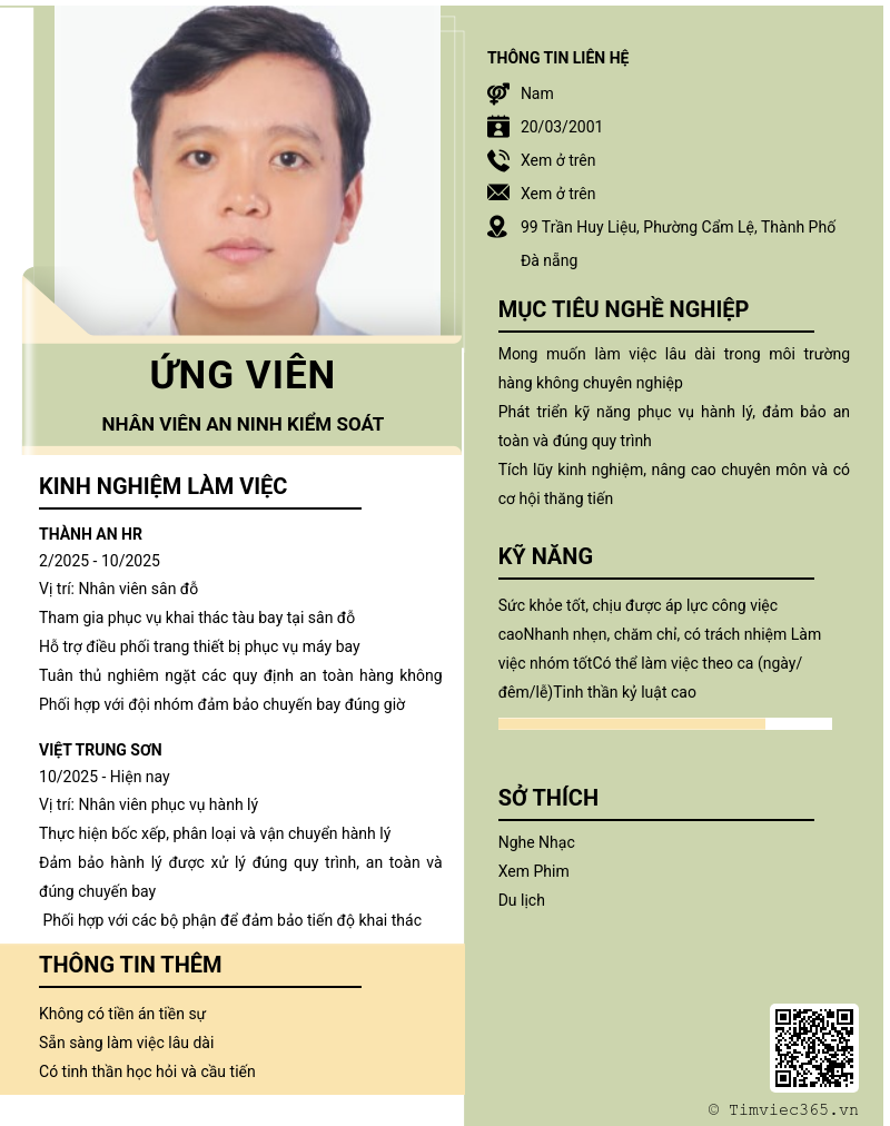CV ứng viên