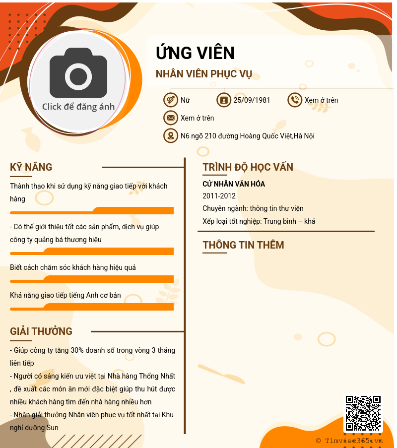 CV ứng viên
