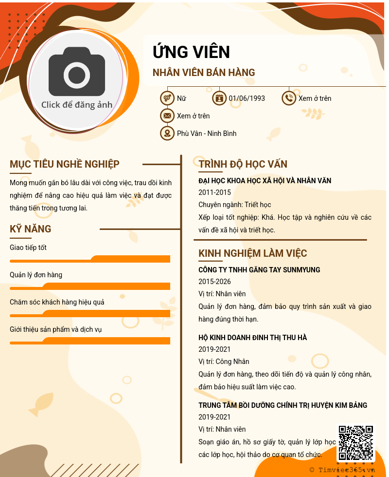 CV ứng viên
