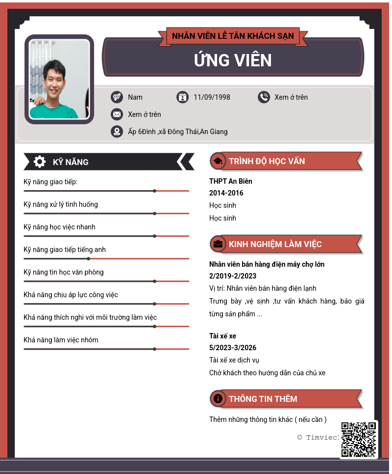 CV ứng viên