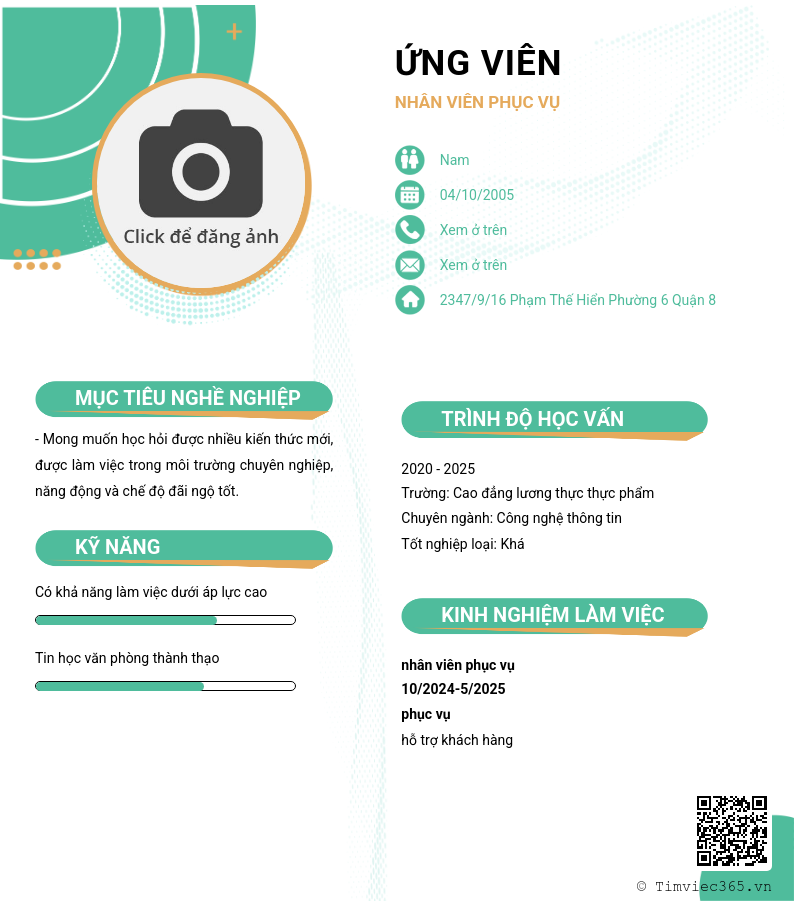 CV ứng viên