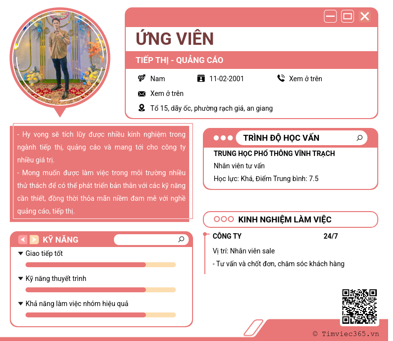 CV ứng viên
