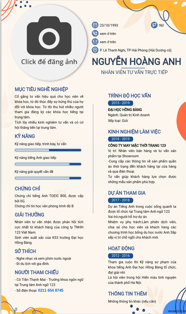 CV ứng viên
