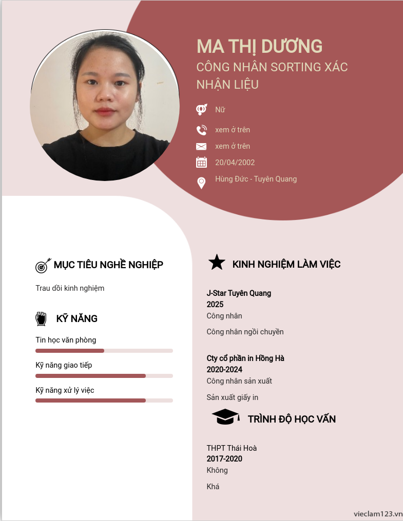 CV ứng viên