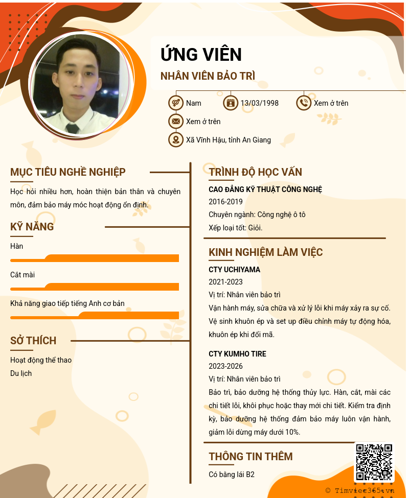 CV ứng viên