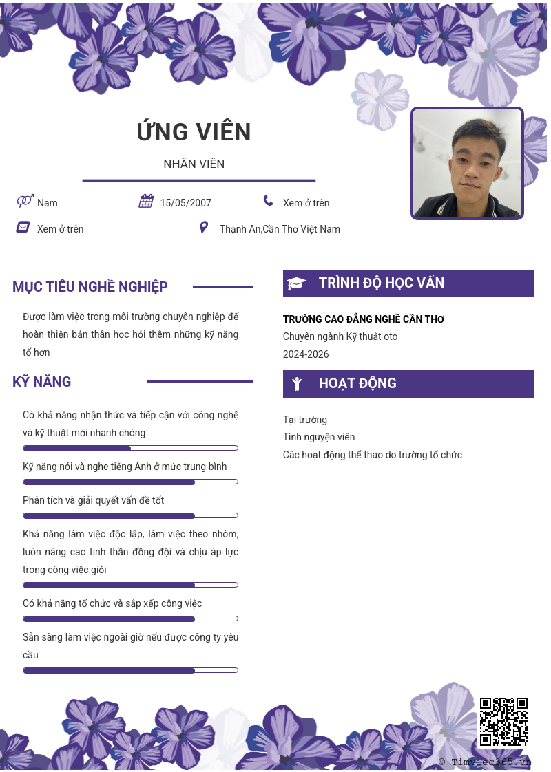 CV ứng viên