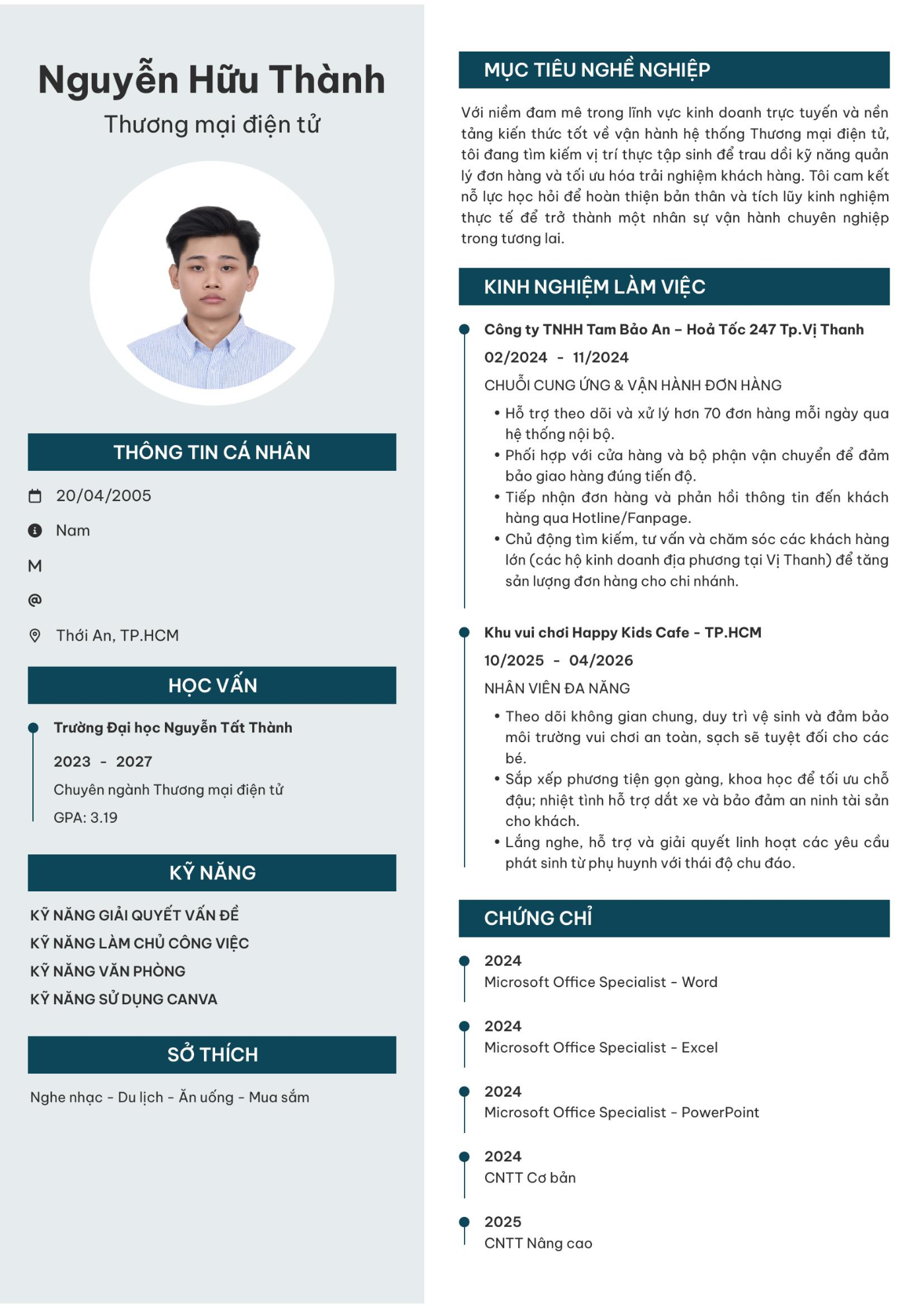 CV ứng viên