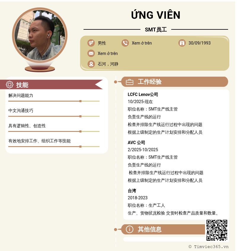 CV ứng viên