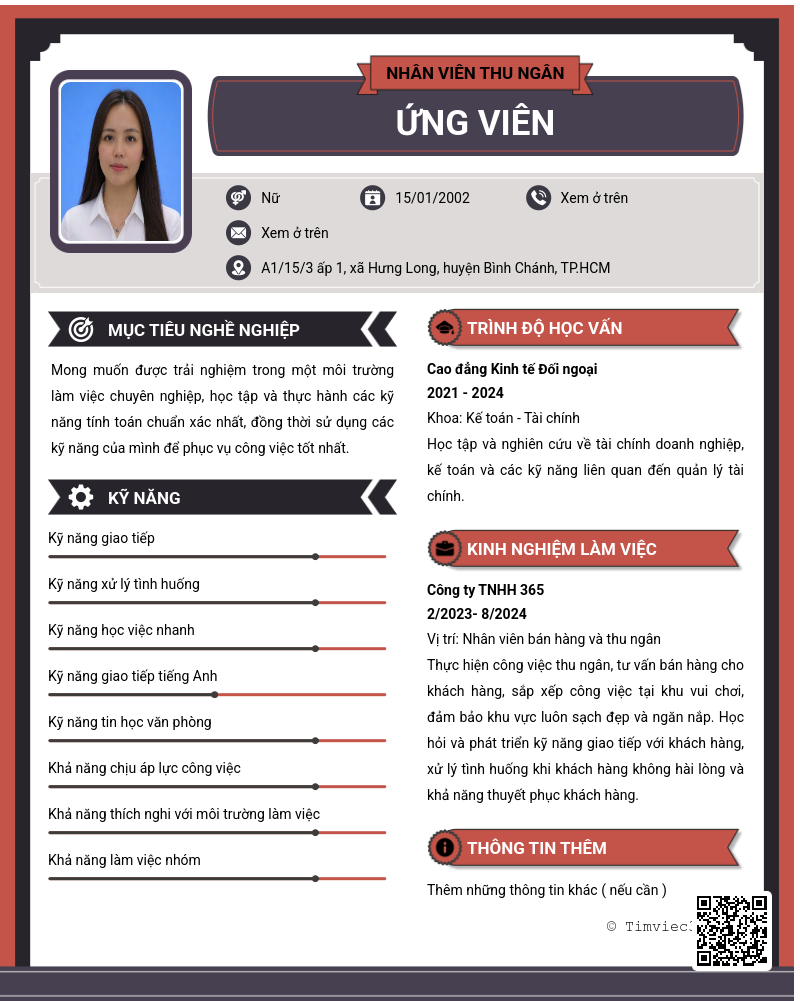 CV ứng viên