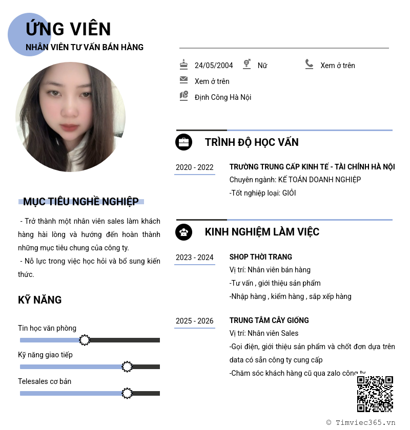 CV ứng viên