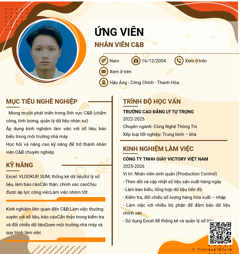 CV ứng viên