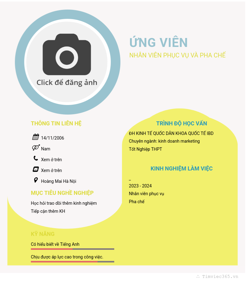 CV ứng viên