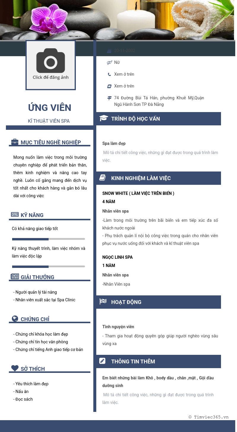 CV ứng viên