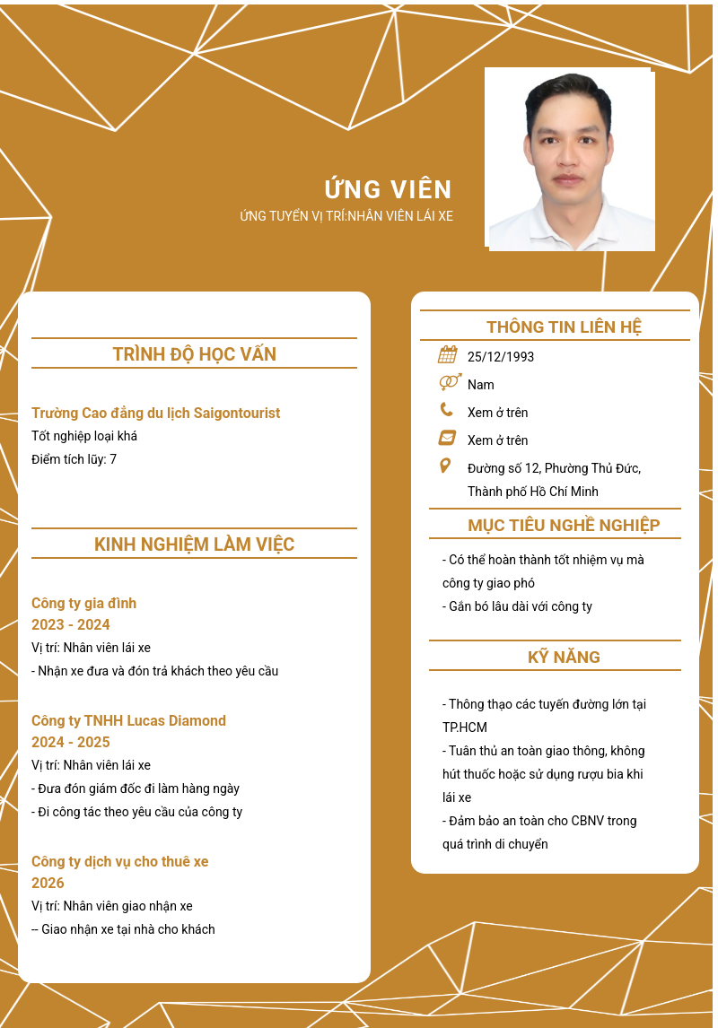 CV ứng viên
