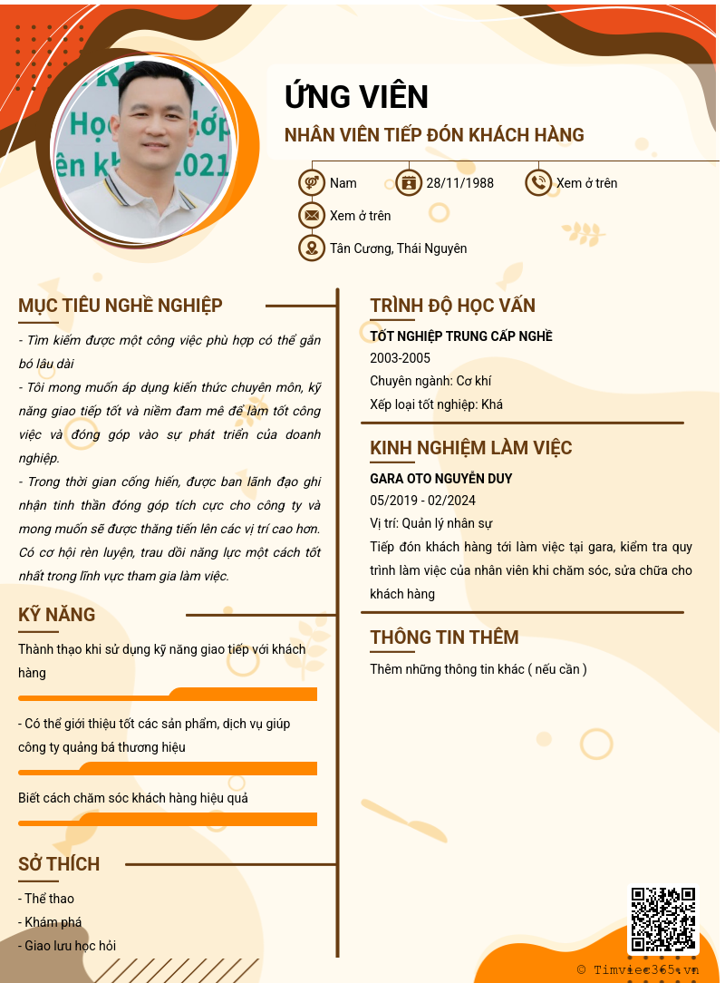 CV ứng viên
