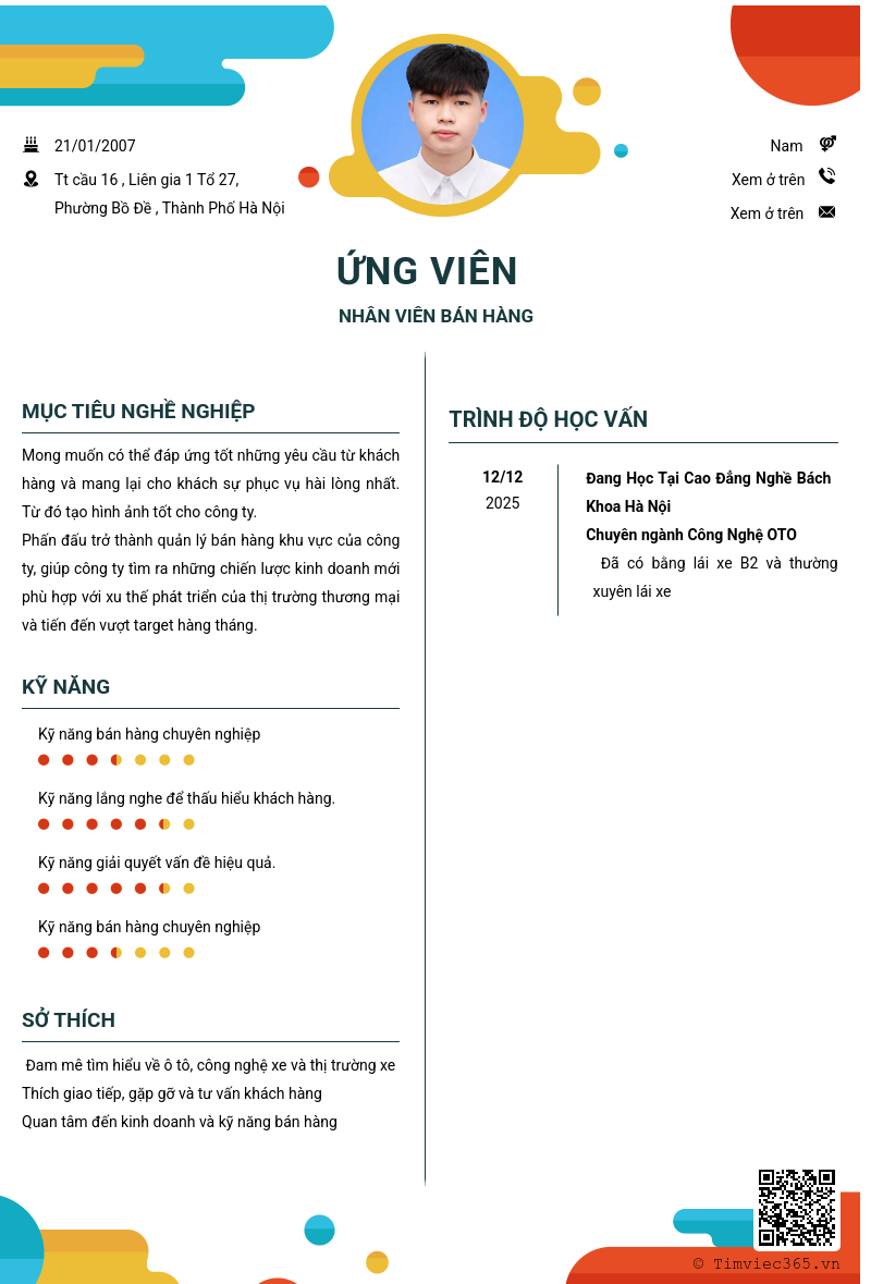 CV ứng viên