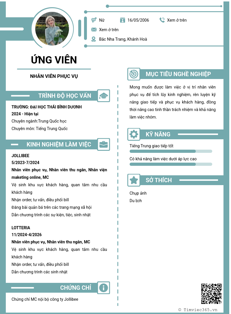 CV ứng viên