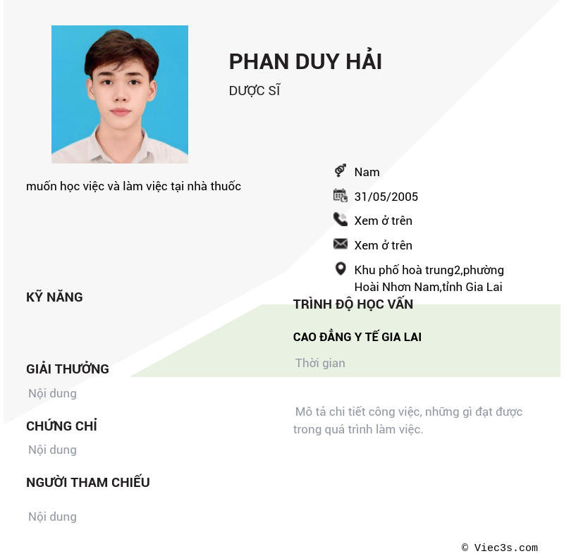 CV ứng viên