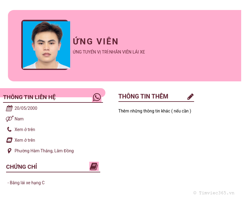 CV ứng viên