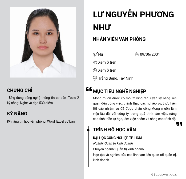 CV ứng viên