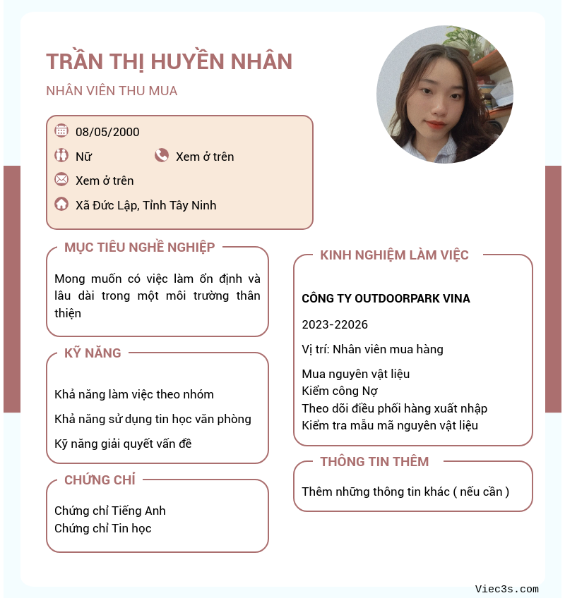 CV ứng viên
