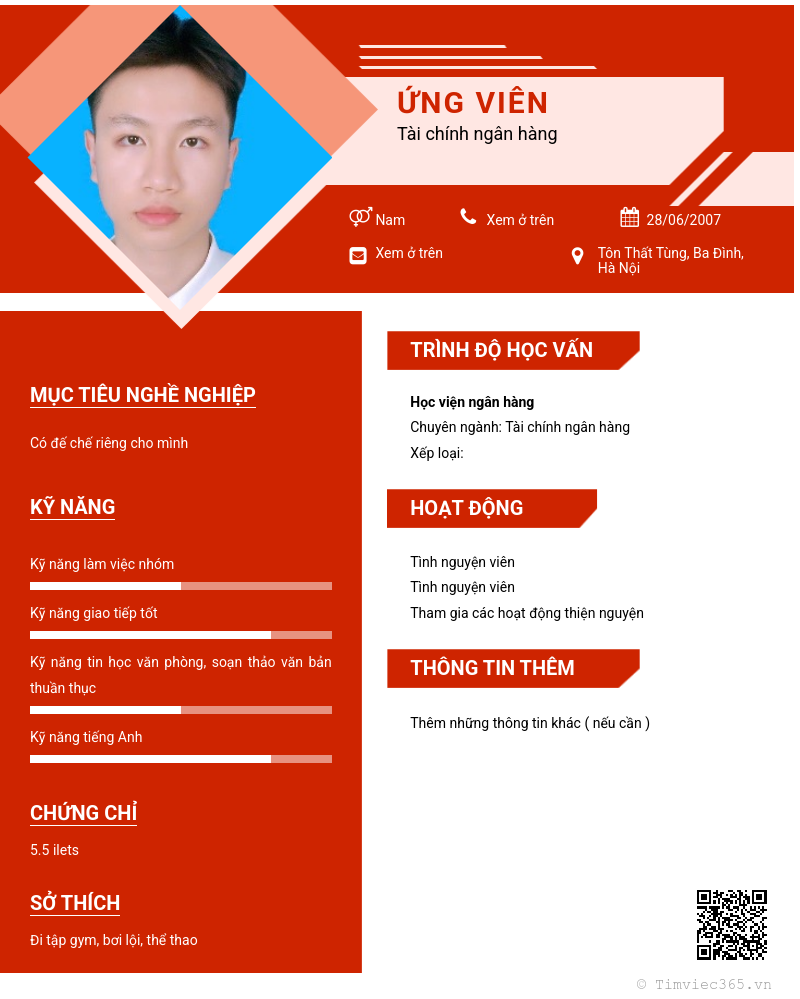 CV ứng viên