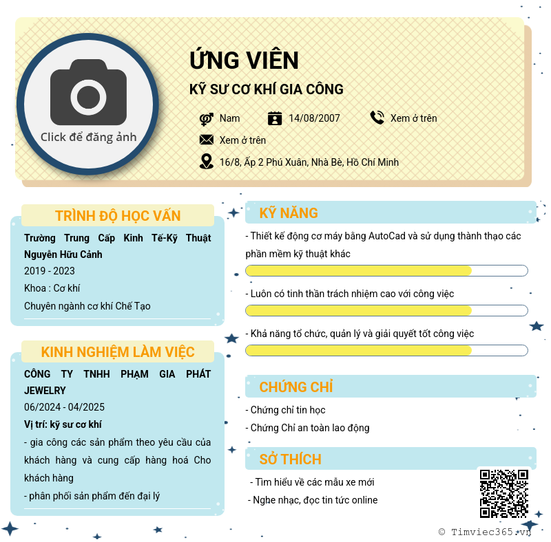 CV ứng viên