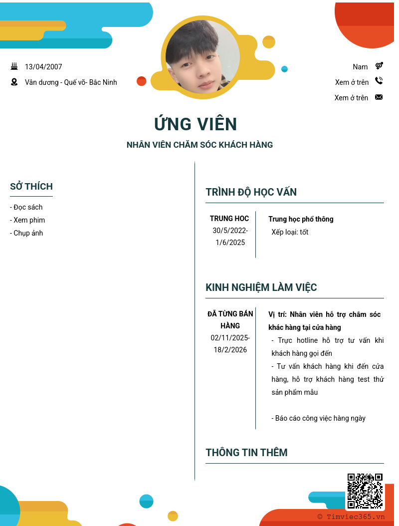 CV ứng viên