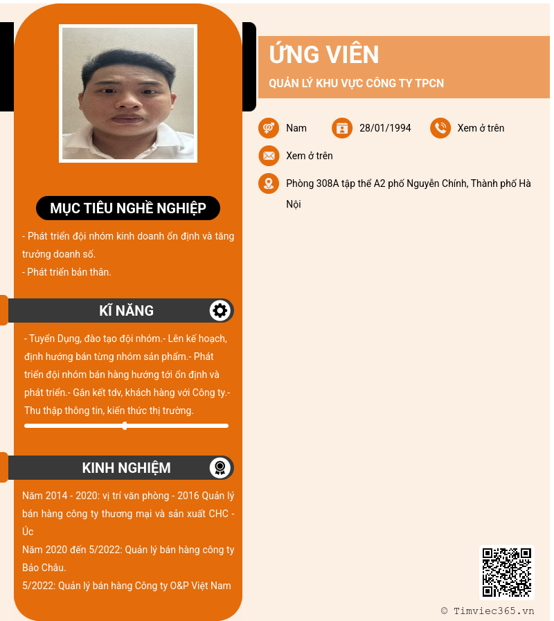 CV ứng viên