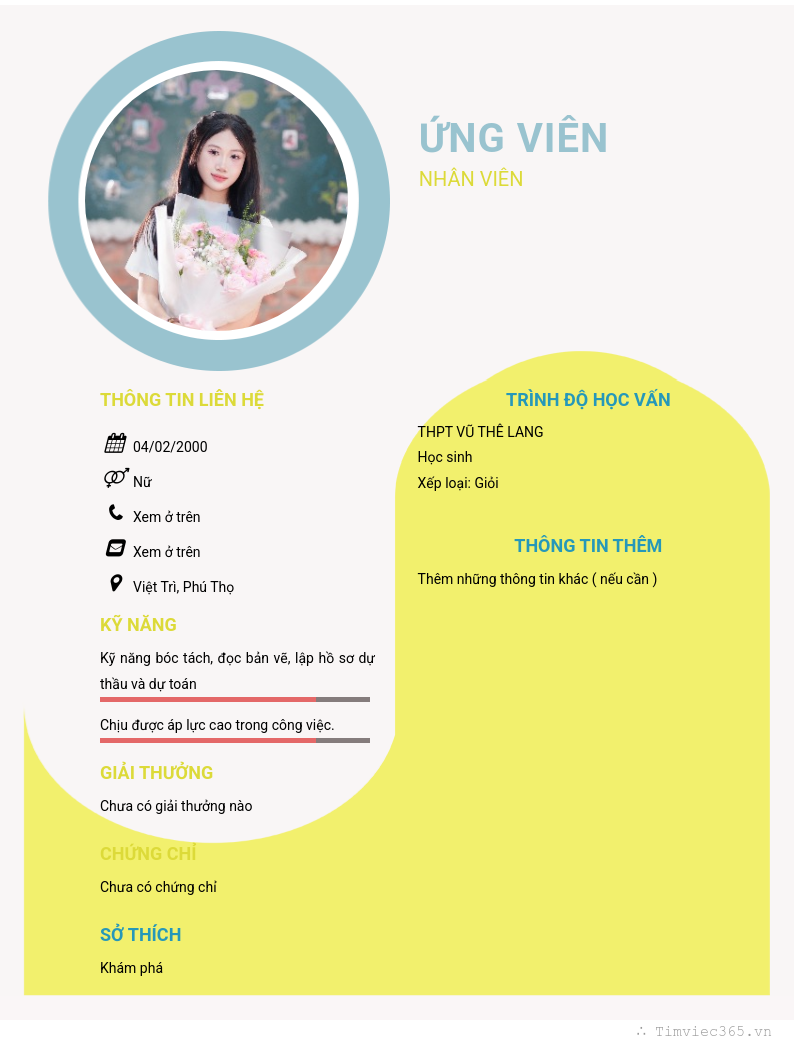 CV ứng viên
