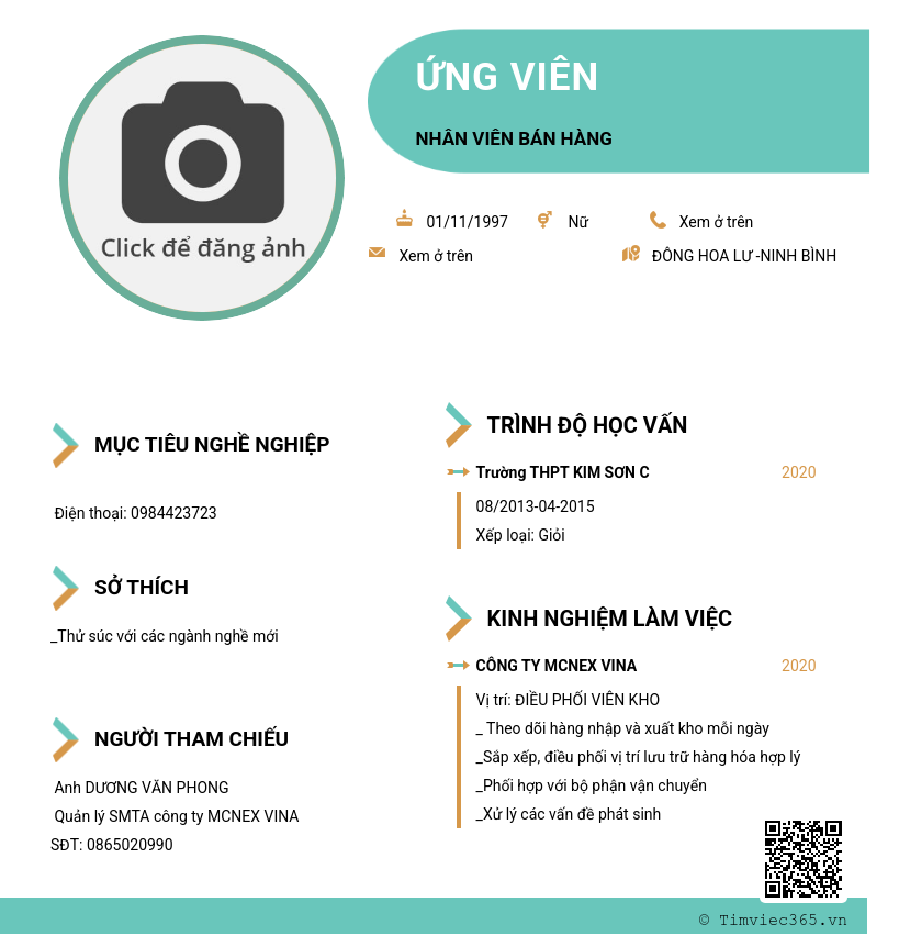 CV ứng viên