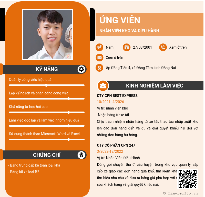 CV ứng viên
