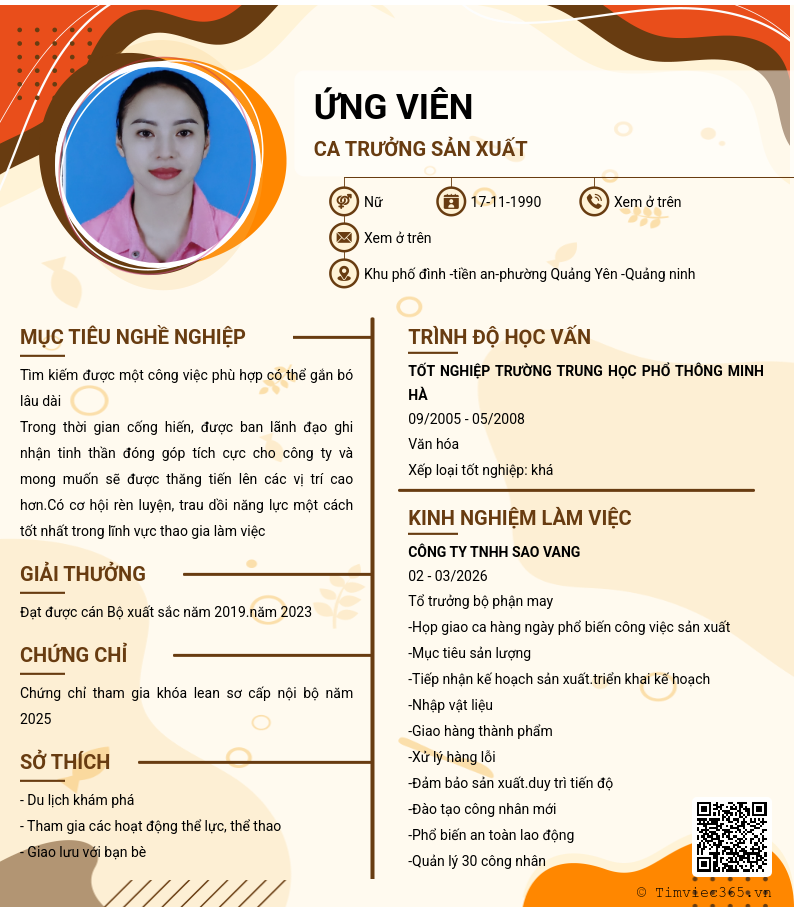 CV ứng viên