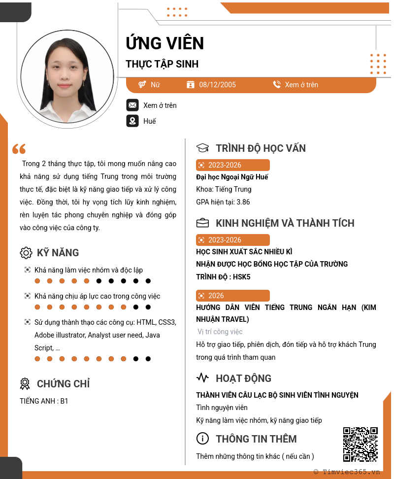 CV ứng viên