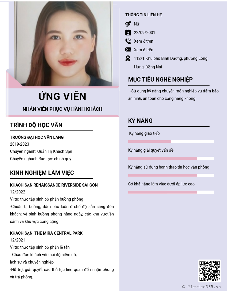CV ứng viên