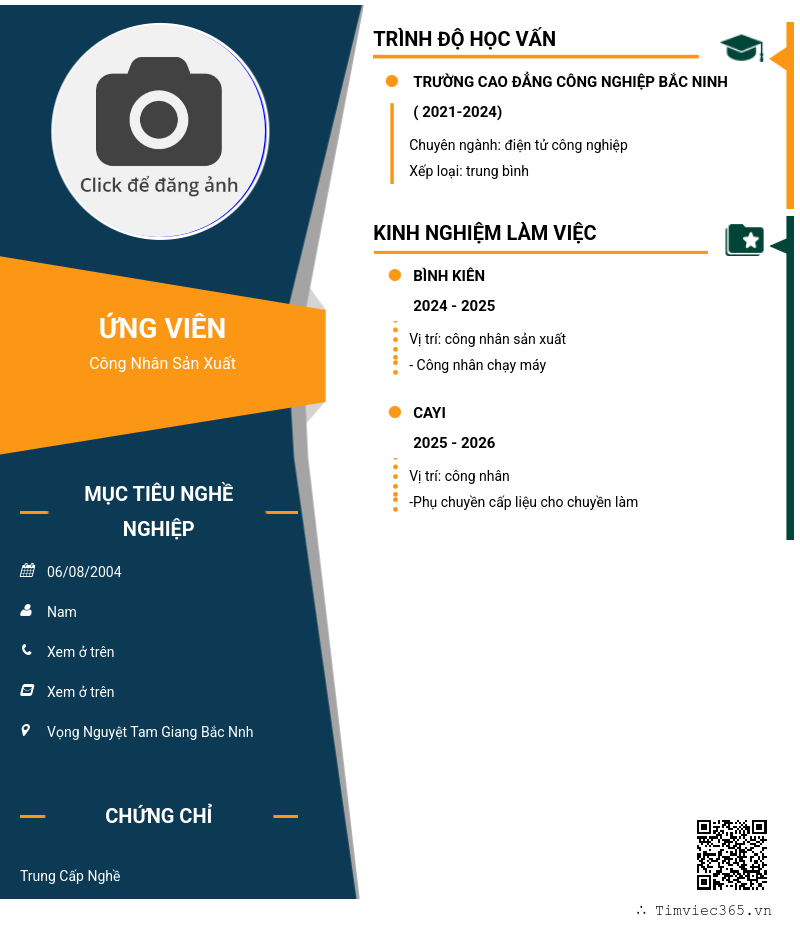 CV ứng viên