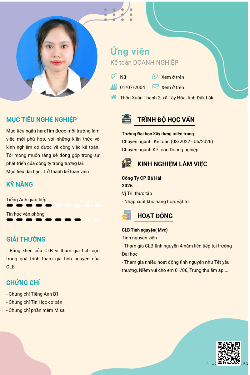 CV ứng viên
