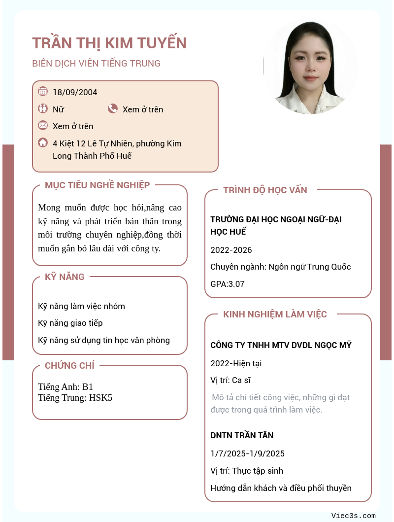 CV ứng viên