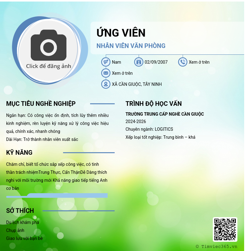 CV ứng viên