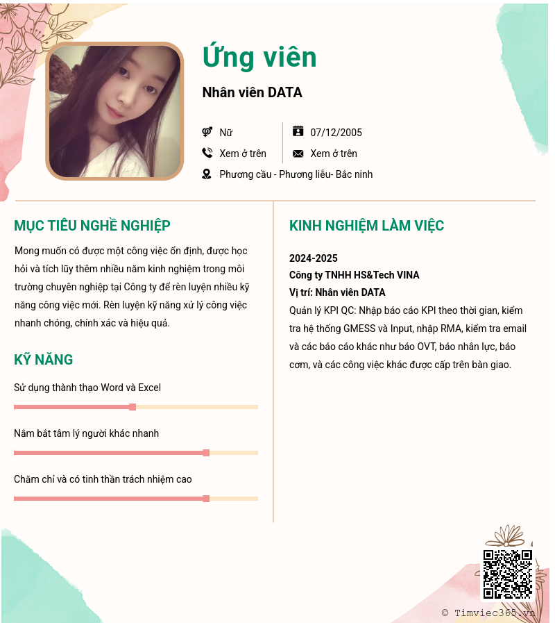 CV ứng viên