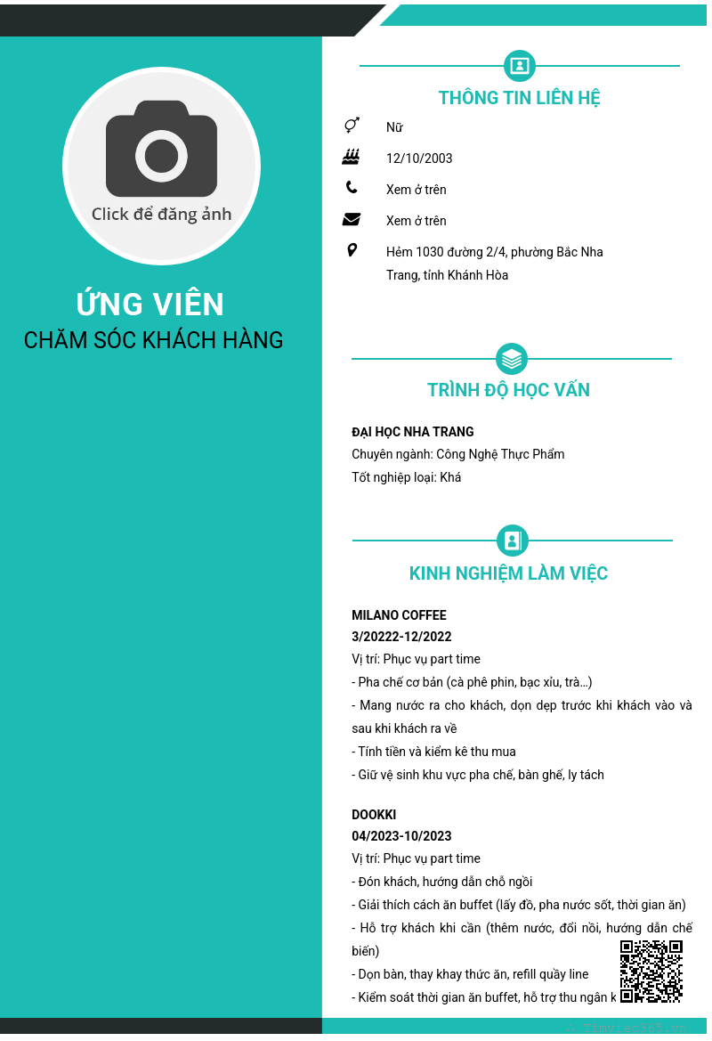 CV ứng viên