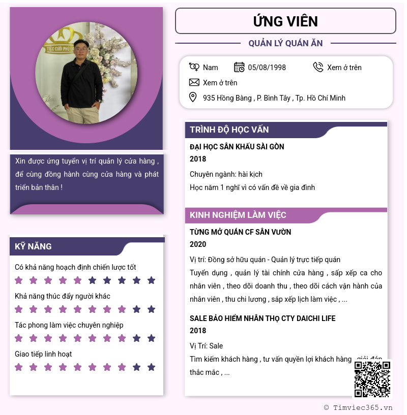 CV ứng viên