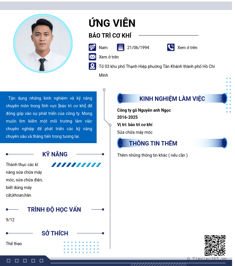 CV ứng viên