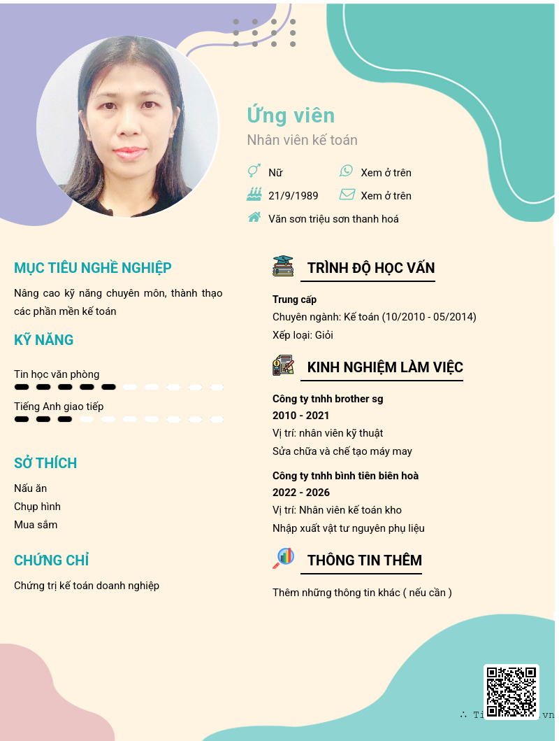 CV ứng viên