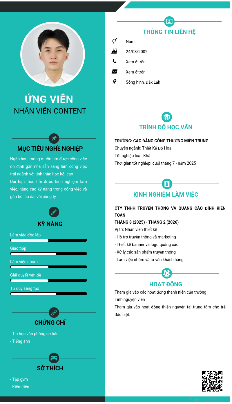 CV ứng viên