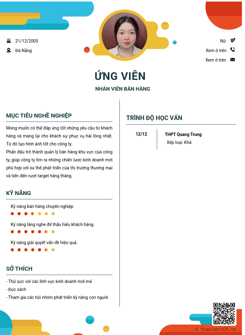 CV ứng viên