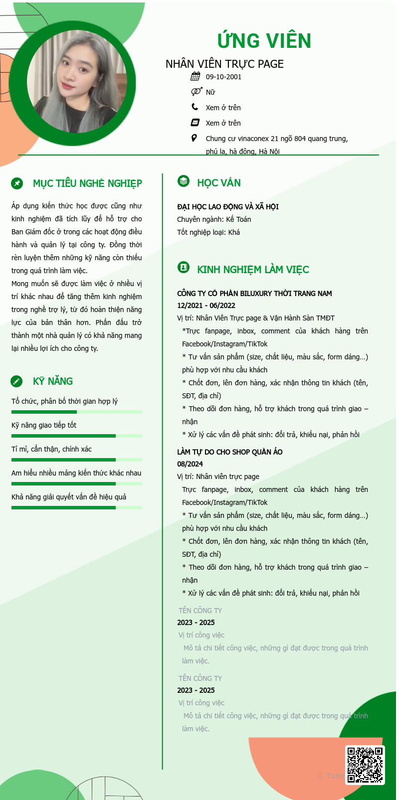 CV ứng viên
