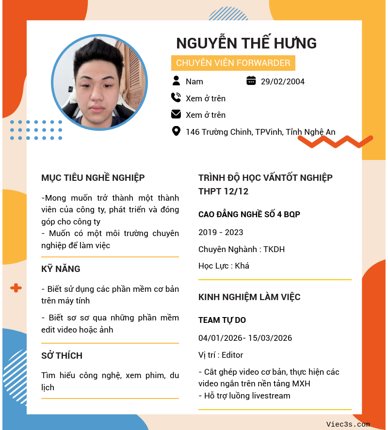 CV ứng viên