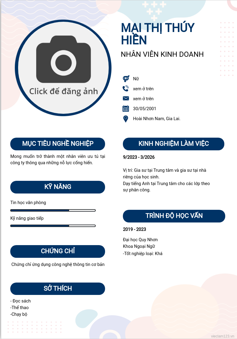 CV ứng viên
