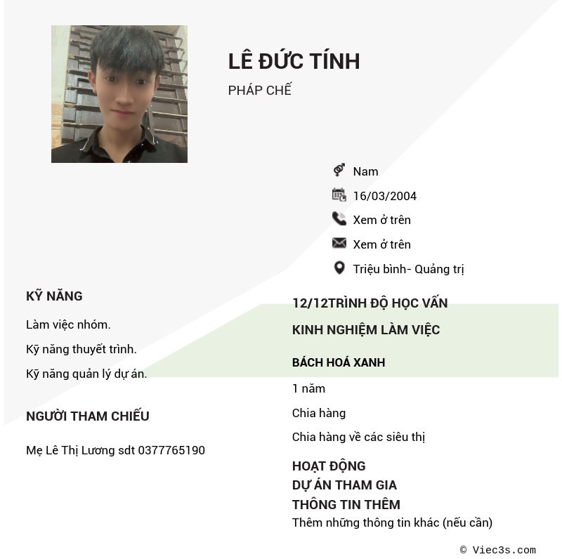 CV ứng viên